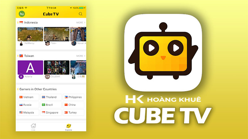 Cube TV là một ứng dụng tập trung vào truyền phát trực tiếp trò chơi di động, đấu trường eSports