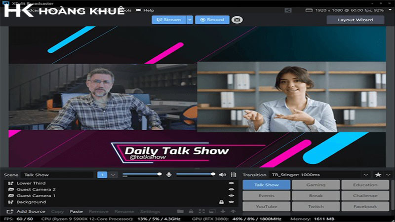 XSplit Broadcaster là một trong những phần mềm hỗ trợ Live Streaming trực tuyến hay quay video màn hình rất hiệu quả 