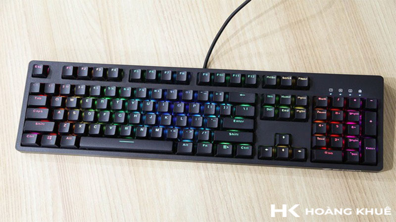 Hình ảnh bàn phím Full-Size cùng đen LED RGBKích thước bàn phím máy tính