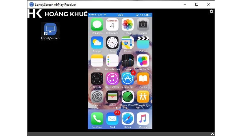 LonelyScreen là ứng dụng phổ biến chiếu màn hình iphone lên máy tính