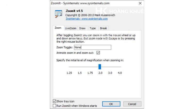 Phần mềm ZoomIT thay đổi kích cỡ chữ trên máy tính