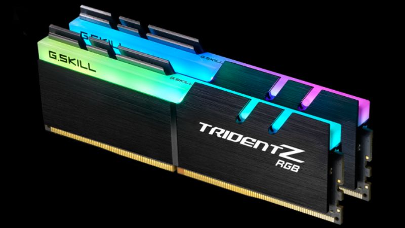 Ram DDR4 16Gb (8Gb x2) Buss 3200 G.Skill Trident Z RGB F4-3200C16D-16GTZR