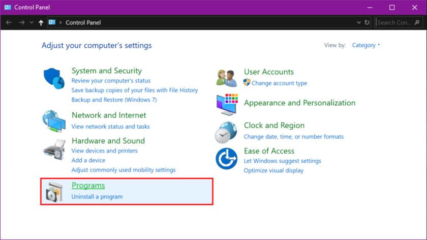 windows-10-control-panel-programs